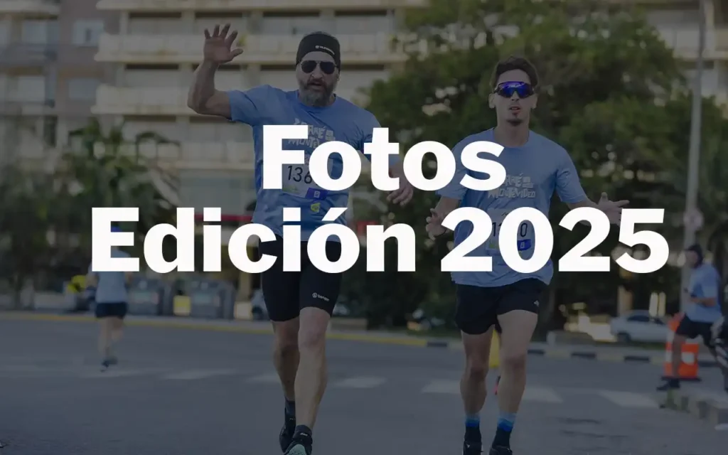 Fotos edición 2025 de la Corre Montevideo con corredores durante el recorrido en Montevideo Uruguay