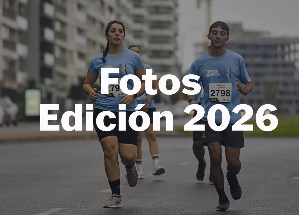 Fotos de la edición 2026 de la Corre Montevideo con corredores durante el recorrido en Montevideo Uruguay