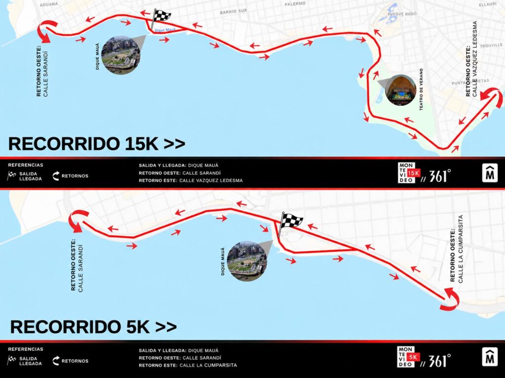 Recorrido 15k Montevideo