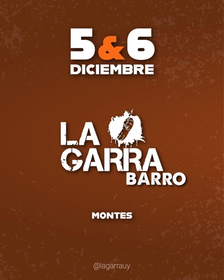 Flyer de La Garra Barro, 5 y 6 de diciembre, Montes