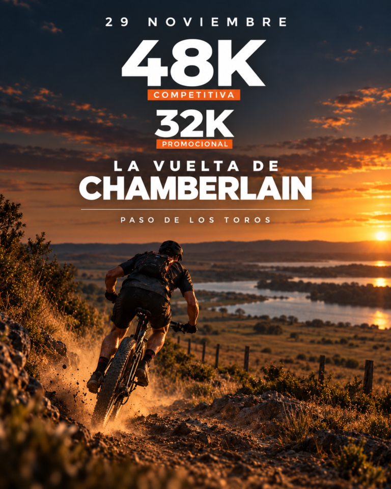 La Vuelta de Chamberlain, MTB 48K competitiva y 32K promocional, 29 de noviembre, Paso de los Toros