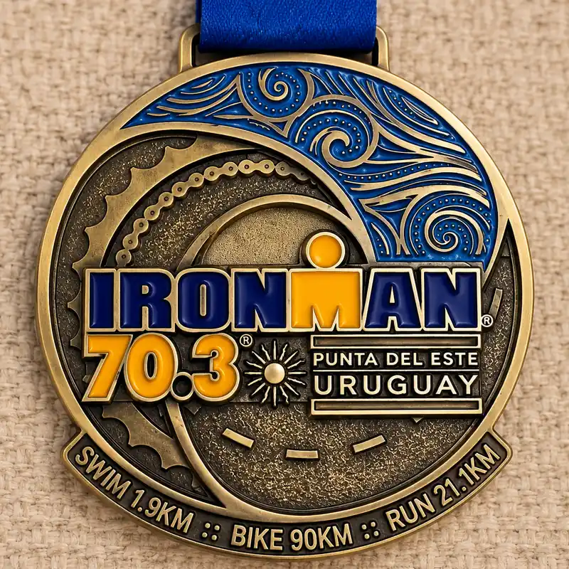 Medalla finisher del Ironman 70.3 Punta del Este