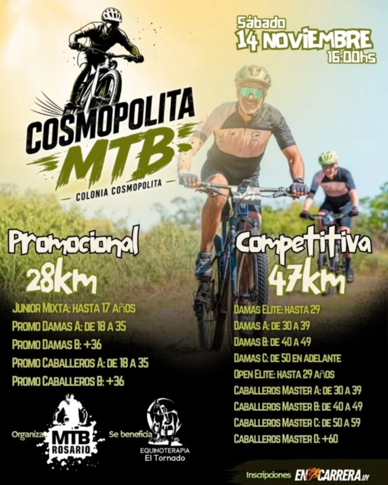 Flyer oficial: Cosmopolita MTB 2026