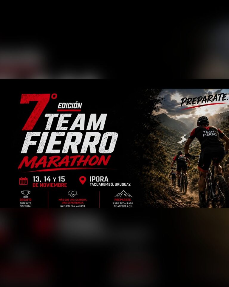 Flyer oficial: 7° Team Fierro Marathon 2026
