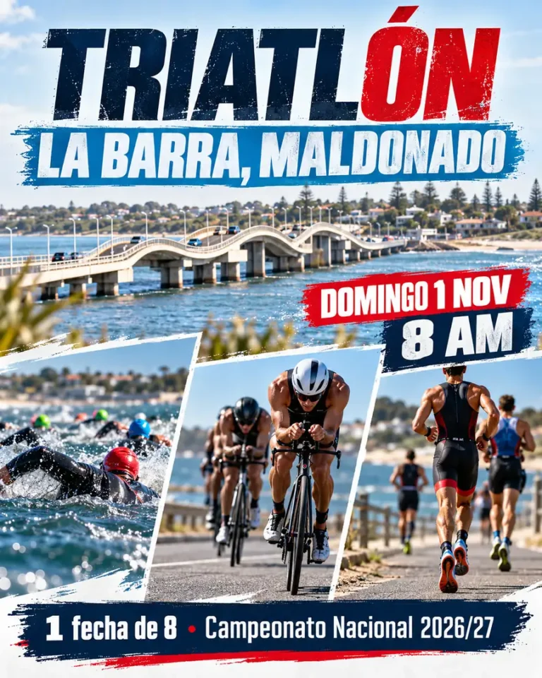 Triatlón La Barra, Maldonado, 1ª fecha del Campeonato Nacional de Triatlón 2026/27, domingo 1 de noviembre