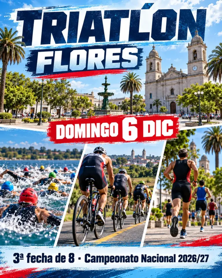 Triatlón Flores, 3ª fecha del Campeonato Nacional de Triatlón 2026/27, domingo 6 de diciembre