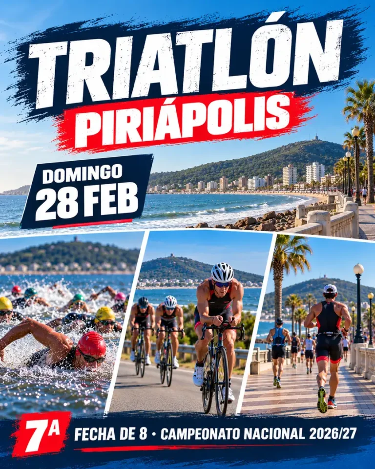 Triatlón Piriápolis, 7ª fecha del Campeonato Nacional de Triatlón 2026/27, domingo 28 de febrero