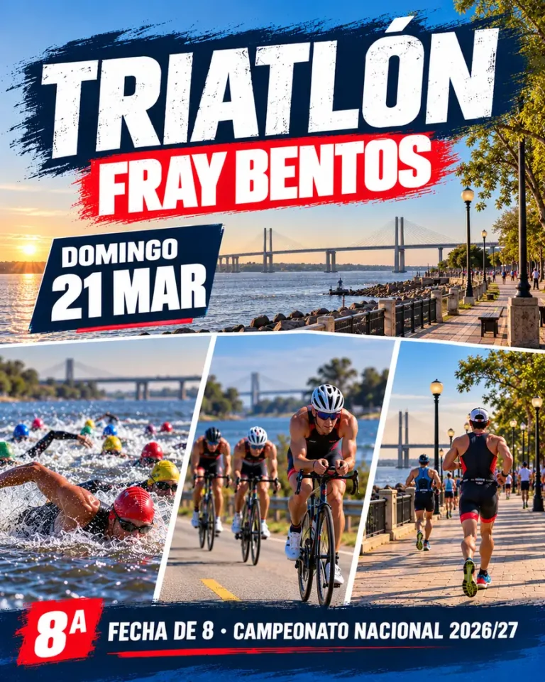 Triatlón Fray Bentos, 8ª fecha del Campeonato Nacional de Triatlón 2026/27, domingo 21 de marzo